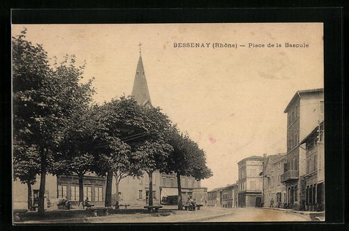 Cpa bessenay place - de, la