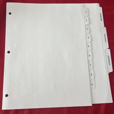 12pcs White Binder Paper