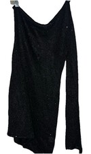 Mini Abito Donna ASTA RESORT Maya Nero Taglia M Paillettes Nuovo (Vedi Foto)