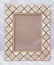 Cornice porta foto in pietra naturale con mosaico fatta a mano da parete 34x28