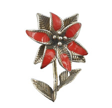 Stella di natale decorazione segnaposto microfusione argento 800 vintage anni 50