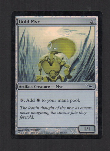 Mtg foil gold myr - mtg,