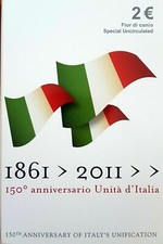 2011 - ITALIA - 2 EURO IN FOLDER " 150° ANNIVERSARIO UNITA' D'ITALIA"