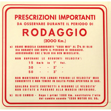 Adesivo Rodaggio Rosso per