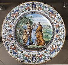 Piatto in ceramica maiolica manifattura Napoli del 1800. 63cm. 