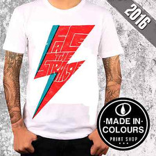 T-SHIRT FULMINE DAVID BOWIE  EBAY 2016- TATTOO SLUB - Made in Colours
