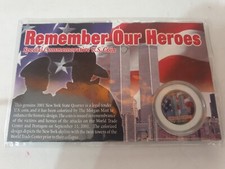 USA Quarto Dollaro Gli Eroi delle Twin Towers Torri Gemelle ARGENTO FDC (MN43)