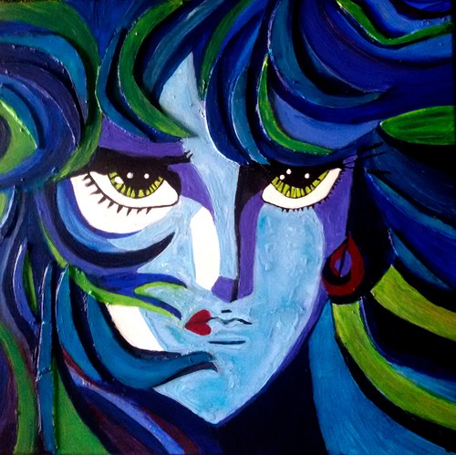 Pop art quadro lady - pop,