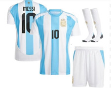 Completino Calcio Argentina Messi 10 Uomo bambino 3 Stelle Mondiali