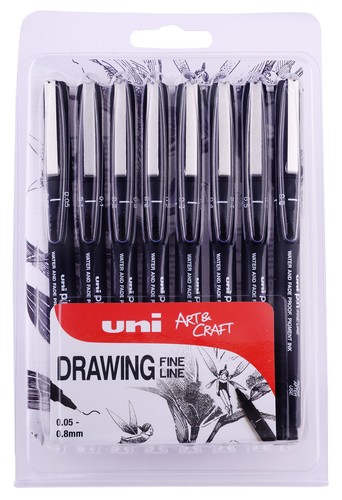 Penna disegno pin 8pc - da,