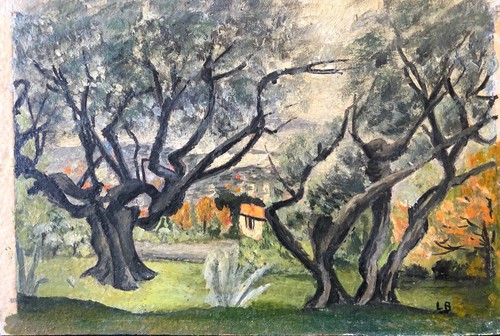 Oliva villaggio pittura - e,