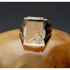ANELLO VINTAGE PORTAFORTUNA  IN ORO ROSA E BIANCO 750/1000.18KT
