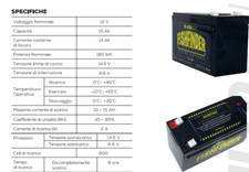 Batteria litio 15 ah 12 v litio ultra leggera