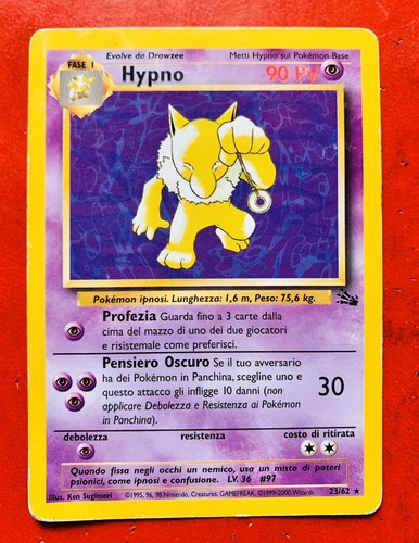 Lotto carte pokemon hypno - carte,
