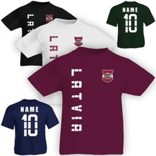 Kinder T-Shirt Trikot Lettland