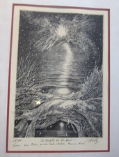 1979 Jean Pierre Velly Incisione acquaforte Les Temples de la Nuit es. 28/100