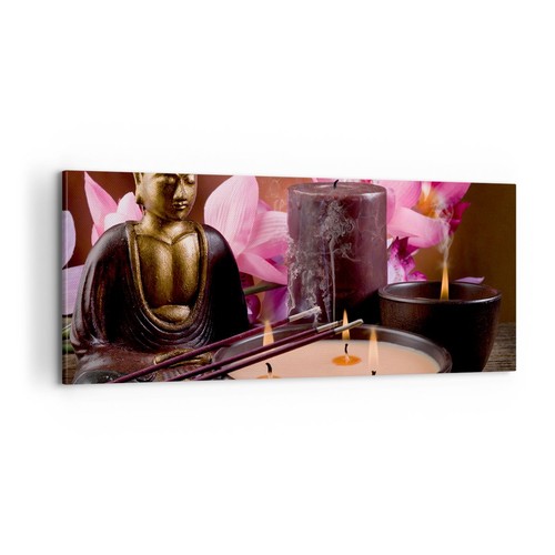 Quadro tela 100x40cm - tela, buddha