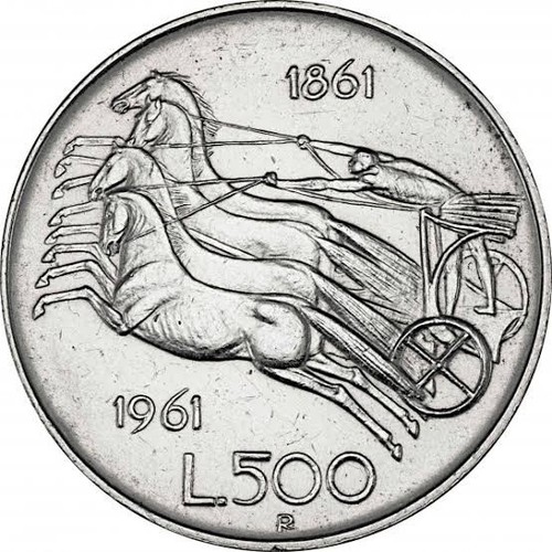500 lire argento 1961 - lire, d
