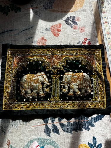 Arazzo elefante birmano antico - birmano,