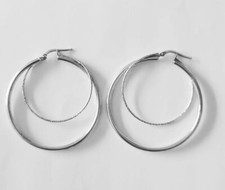 Orecchini grandi a cerchio donna ragazza in argento 925 cerchi