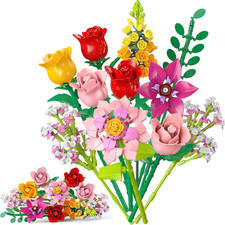 Kit Costruzione Bouquet Di Fiori, 11 Flowers Decorativi Artificiali Includere 5 