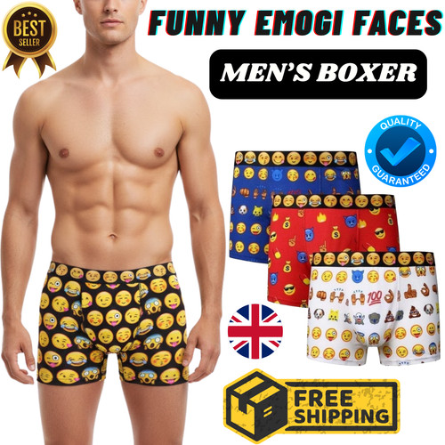 Boxer uomo divertente emoji - boxer,