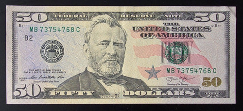 Banconota stati uniti usa 50 - uniti, $50