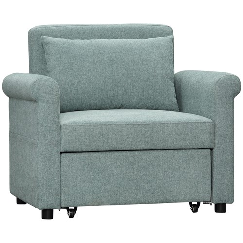 Homcom poltrona letto singolo - letto,