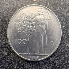 Italy 100 Lire coin - 1956