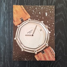 1988 Gerald Genta Steel & Steel - Stampa da Magazine Originale Vintage