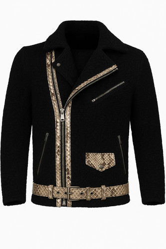 Giacca biker uomo - , nera