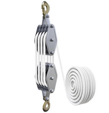 Puleggia per Paranco a 4 Vie, Paranco a Fune Portata Di 400 Kg, Carrucola per So