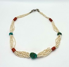 collana multi filo perle