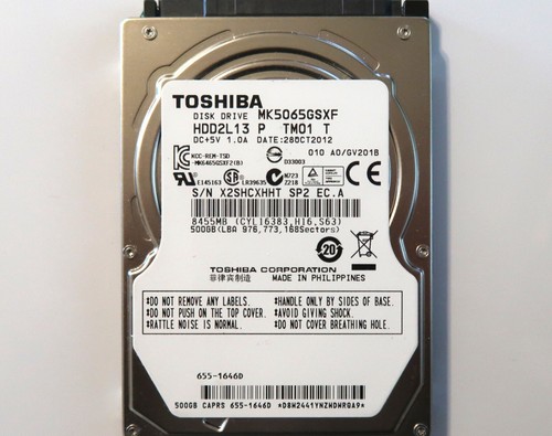 Toshiba mk5065gsxf hard disk - mk5065gsxf,
