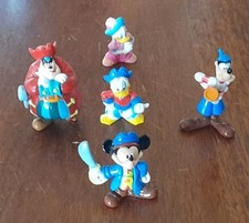 Gadget Topolino 5 Figurini pupazzetti IL GALEONE DI TOPOLINO (anni 90) 