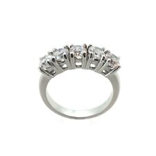 VERETTA in ARGENTO RODIATO con 5 DIAMANTI 1.0 Carato Totale