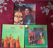 3 LP SIGILLATI - BACH - 3 SONATEN VIOLA GAMBA CEMBALO - TWO CONCERTI FOR 3 CEMB