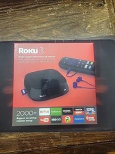 Roku 3 3a generazione Media Streamer 4230R Nero sembra nuovo con cuffie