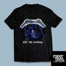Metallica Ride the Lightning US Tour 1985 TShirt Unisex trash metal cult album