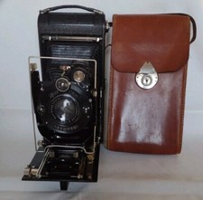 Macchina Fotografica Zeiss Ikon Compur Anni '30 Con Custodia 