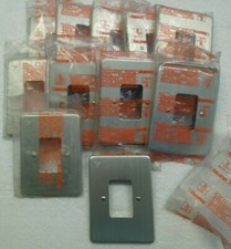 Placca bticino serie piuma art.032 per doppio interruttore alluminio anodizzato