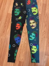 Nuovo: leggings funky stampa Freddie Mercury di Devil Walking taglia Large
