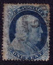 US Scott 24, 1857 Franklin, 1c