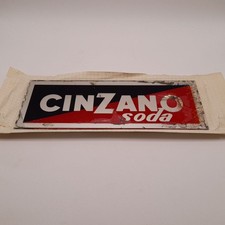 Insegna pubblicitaria originale in vetro Cinzano Soda anni 50/60
