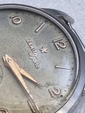 Zenith Sporto Stellina Vintage Watch Swiss Military Style Acciaio