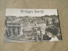 OROLOGI ZENITH-CARTOLINA PUBBLICITARIA 1900 CIRCA CON CITTA' DI ROMA