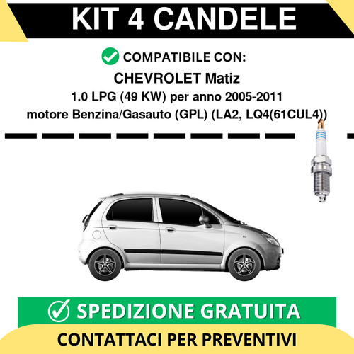 Kit candele per chevrolet - kit,