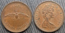 CANADA  # 1 cent ND ( 1967 ) " Confederation Centennial "