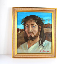 Quadro DIPINTO AD OLIO Gesù