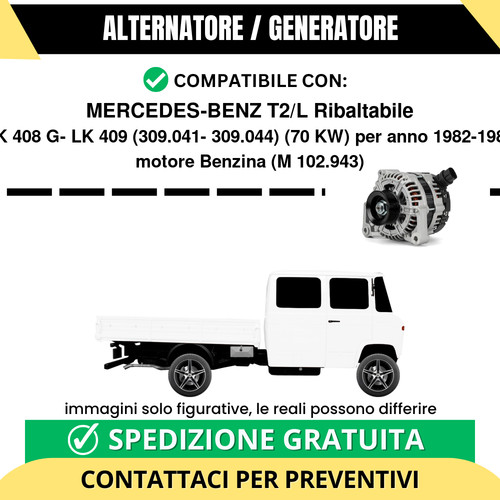 Alternatore mercedes benz - alternatore, t2/l